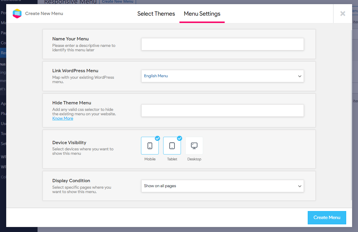 Create-New-Menu-Menu-Settings