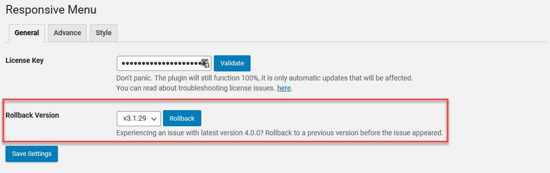 Responsive Menu Migration and Rollback 3