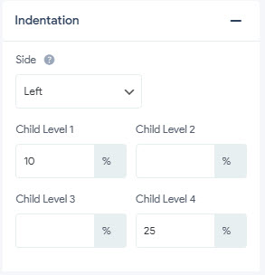 Sub Menu - Indentation