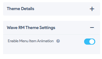 Wave RM Theme - Theme Settings