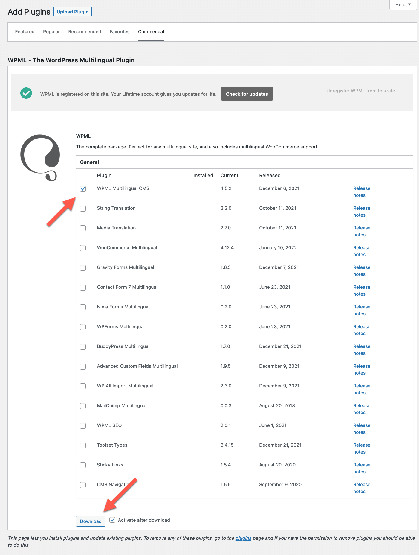 choosing-wpml-components-for-installation